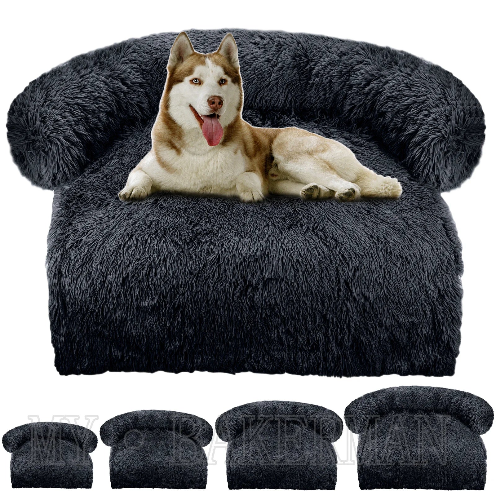 Cozy and Washable Dog Bed Sofa - The Perfect Warm Nest for Large Dogs & Cats!